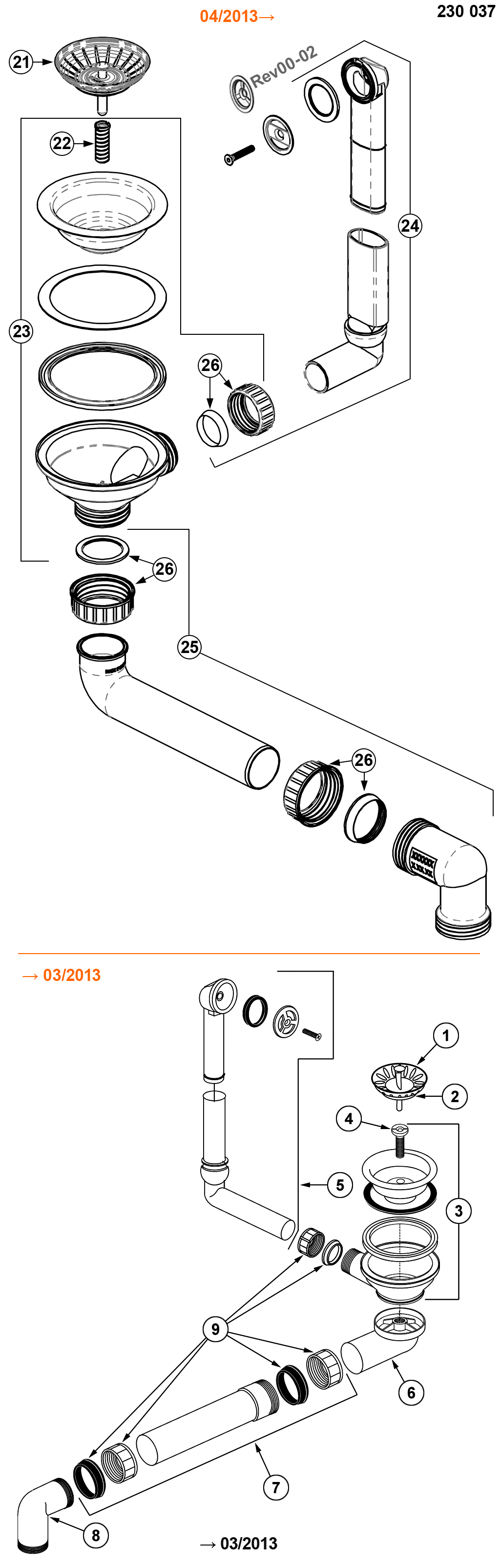 BLANCO Afløb ELON 45S/XL6S/XL8S 1x3,5'' UX